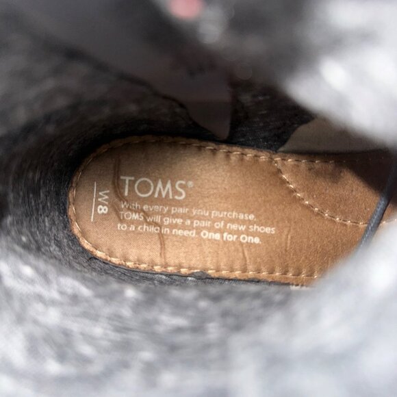 TOMS Womens Boots Size 8 Gray & Black Pattern Lace-Up - Picture 3 of 11